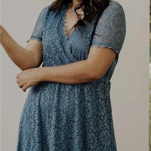 Venice Lace Maxi Dress | Slate Blue